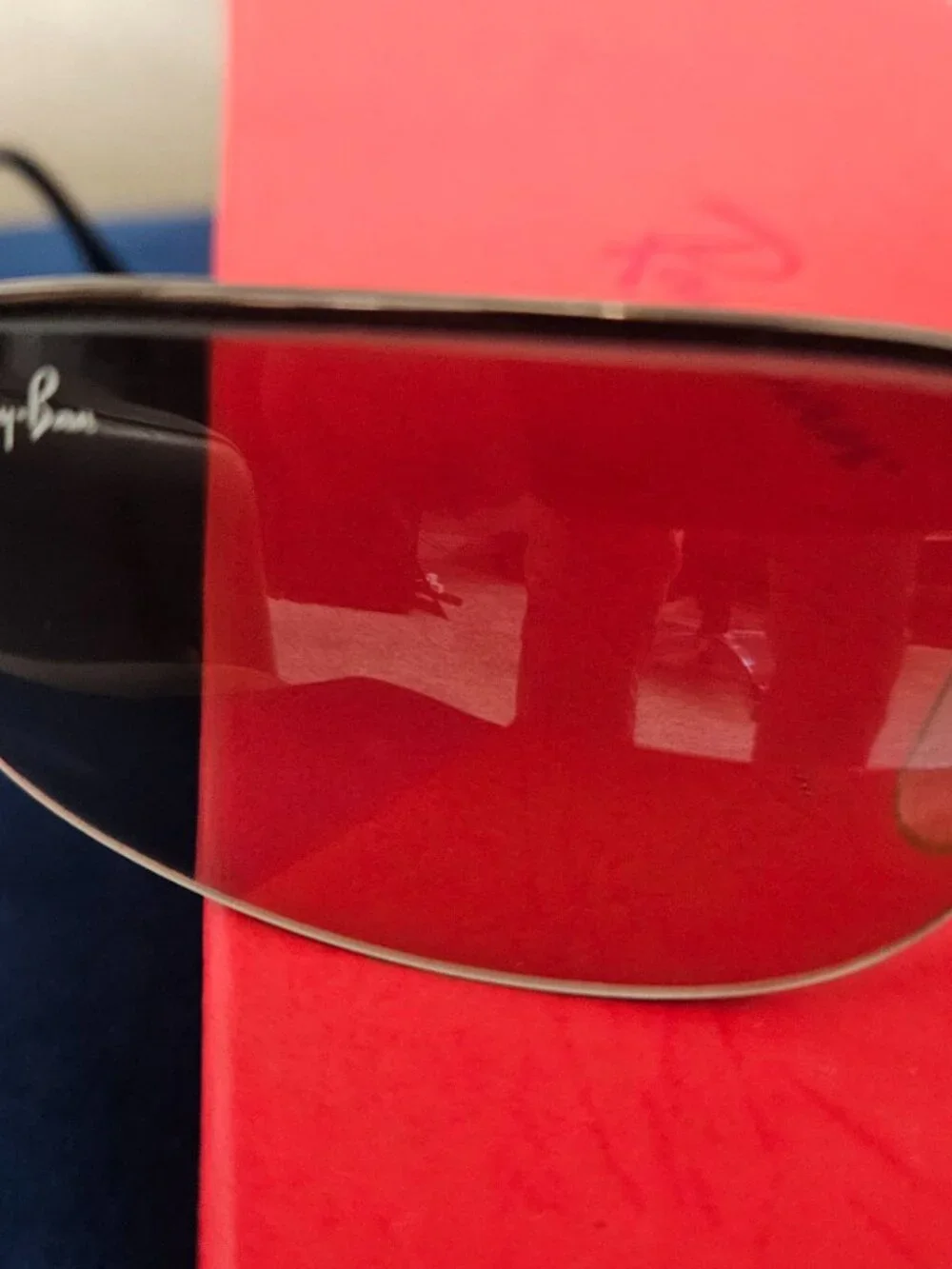 RAY BAN 3239 *RARE* 014/84 58[]15 BROWN POLARIZED RIMLESS SUNGLASSES {#812-1}